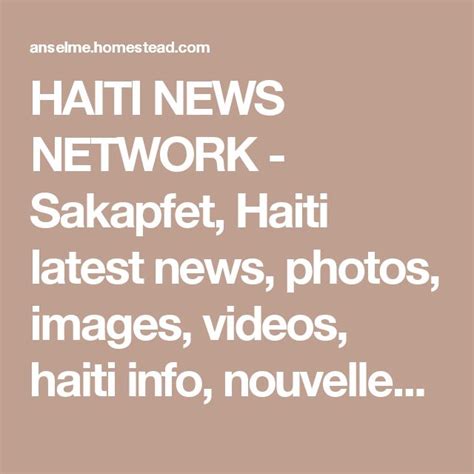 sakapfet haiti news network info